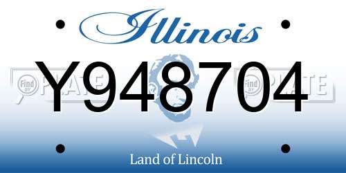 Y948704 Illinois License Plate