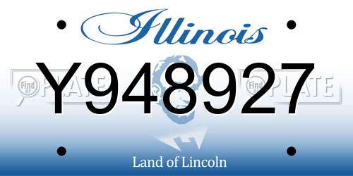 Y948927 Illinois License Plate