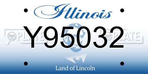 Y95032 Illinois License Plate