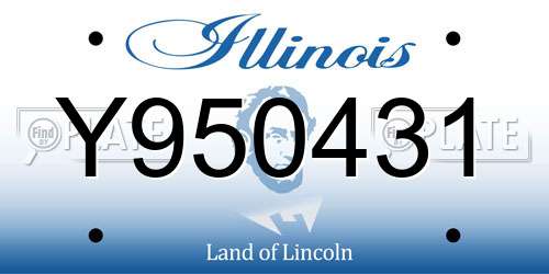 Y950431 Illinois License Plate