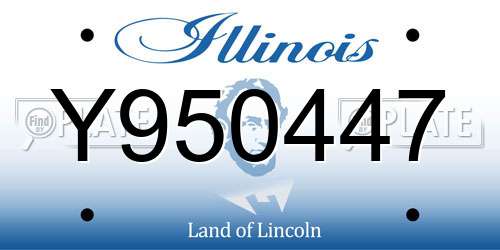 Y950447 Illinois License Plate