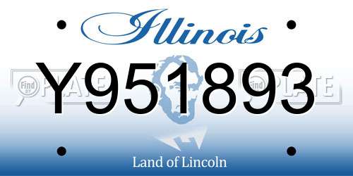 Y951893 Illinois License Plate