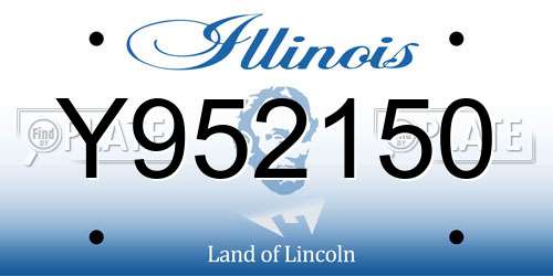 Y952150 Illinois License Plate