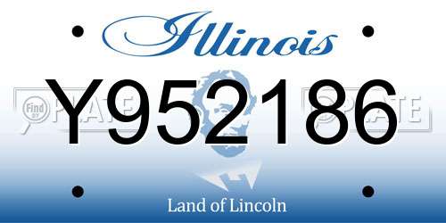 Y952186 Illinois License Plate