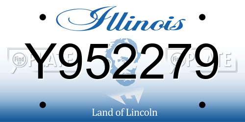 Y952279 Illinois License Plate