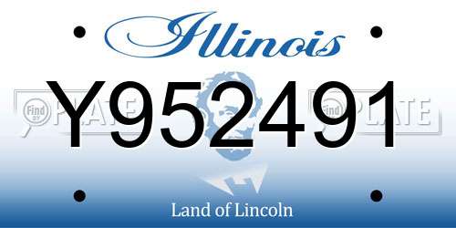 Y952491 Illinois License Plate