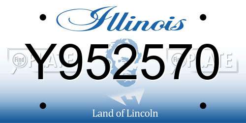 Y952570 Illinois License Plate