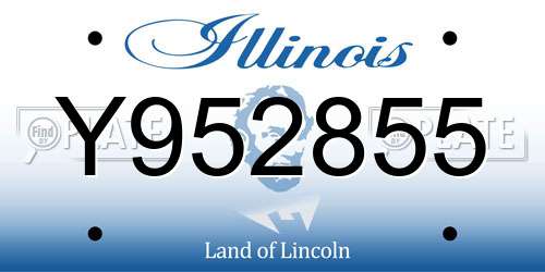 Y952855 Illinois License Plate
