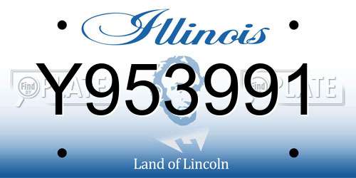 Y953991 Illinois License Plate