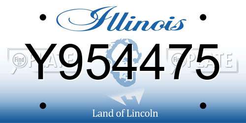 Y954475 Illinois License Plate