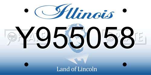 Y955058 Illinois License Plate
