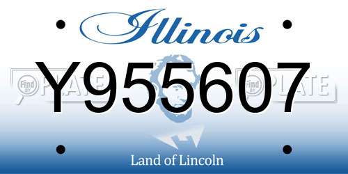Y955607 Illinois License Plate