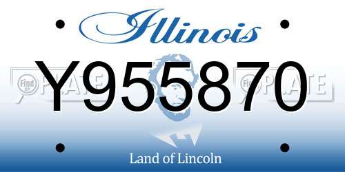 Y955870 Illinois License Plate