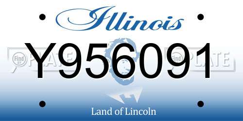 Y956091 Illinois License Plate