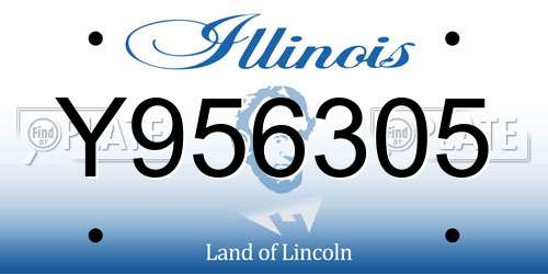 Y956305 Illinois License Plate