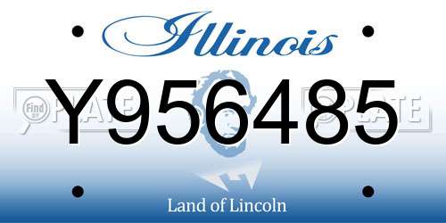Y956485 Illinois License Plate