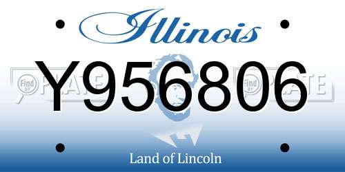 Y956806 Illinois License Plate