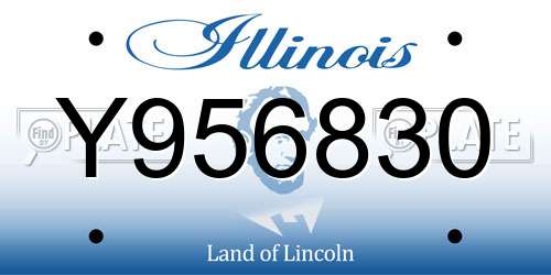 Y956830 Illinois License Plate