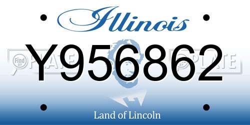 Y956862 Illinois License Plate