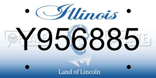 Y956885 Illinois License Plate
