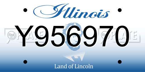 Y956970 Illinois License Plate