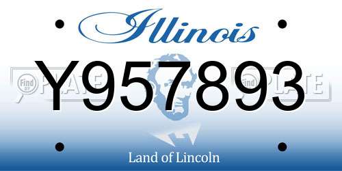 Y957893 Illinois License Plate