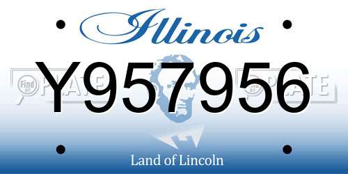 Y957956 Illinois License Plate