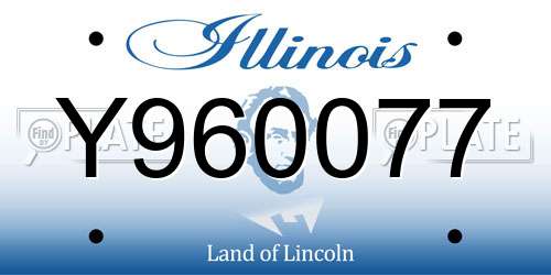 Y960077 Illinois License Plate