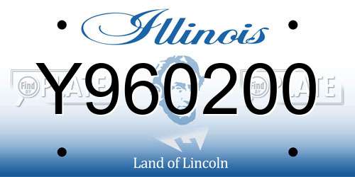 Y960200 Illinois License Plate