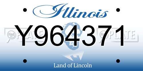 Y964371 Illinois License Plate