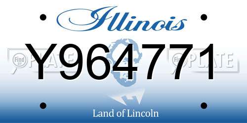 Y964771 Illinois License Plate