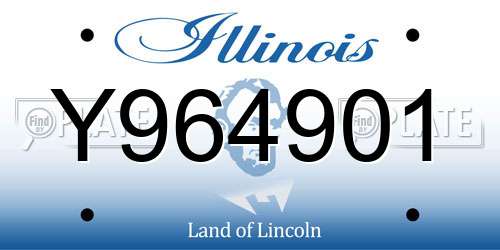 Y964901 Illinois License Plate