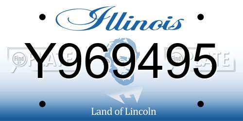 Y969495 Illinois License Plate