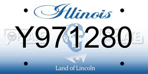 Y971280 Illinois License Plate