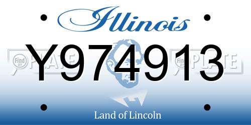 Y974913 Illinois License Plate