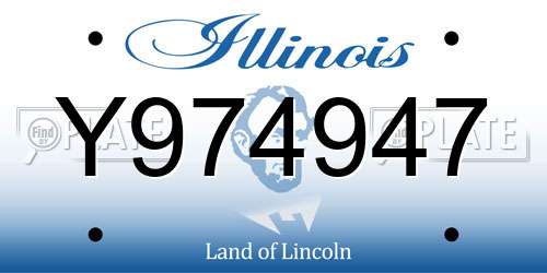 Y974947 Illinois License Plate