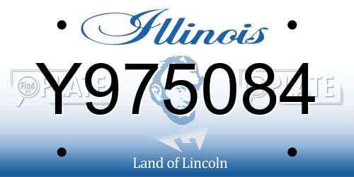 Y975084 Illinois License Plate