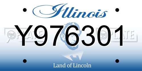Y976301 Illinois License Plate