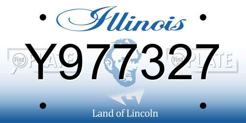 Y977327 Illinois License Plate