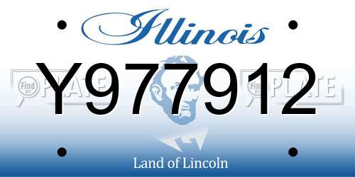 Y977912 Illinois License Plate