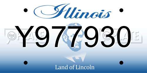 Y977930 Illinois License Plate