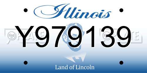 Y979139 Illinois License Plate
