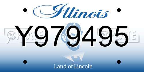 Y979495 Illinois License Plate