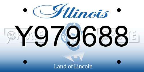 Y979688 Illinois License Plate