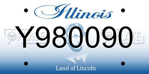 Y980090 Illinois License Plate