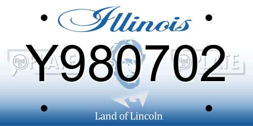 Y980702 Illinois License Plate