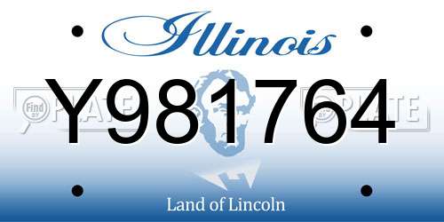 Y981764 Illinois License Plate