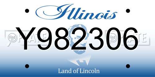 Y982306 Illinois License Plate