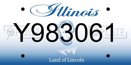 Y983061 Illinois License Plate