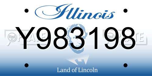 Y983198 Illinois License Plate